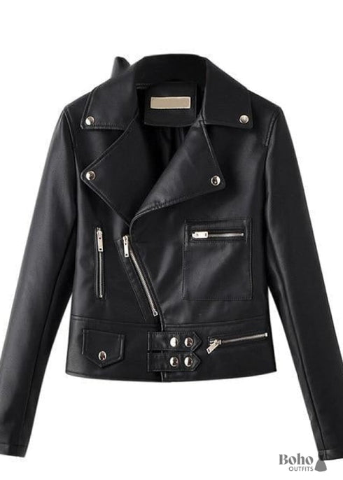 Boho Rock Jacket in Faux Leather